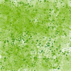 Abstract background, splashing green watercolor on white background.