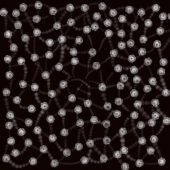 Abstract background, nerves painting abstract on black background