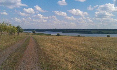 Fototapeta premium landscape with river