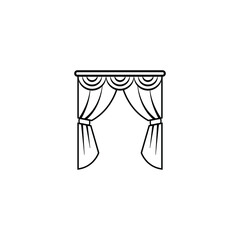 curtain icon design template vector