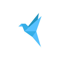Fototapeta premium bird origami logo icon design template