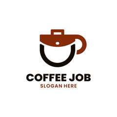 Coffee Job Logo Template Design. Vector illustration