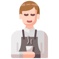 barista flat icon