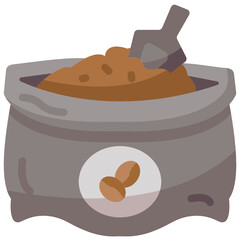 coffee bag flat icon