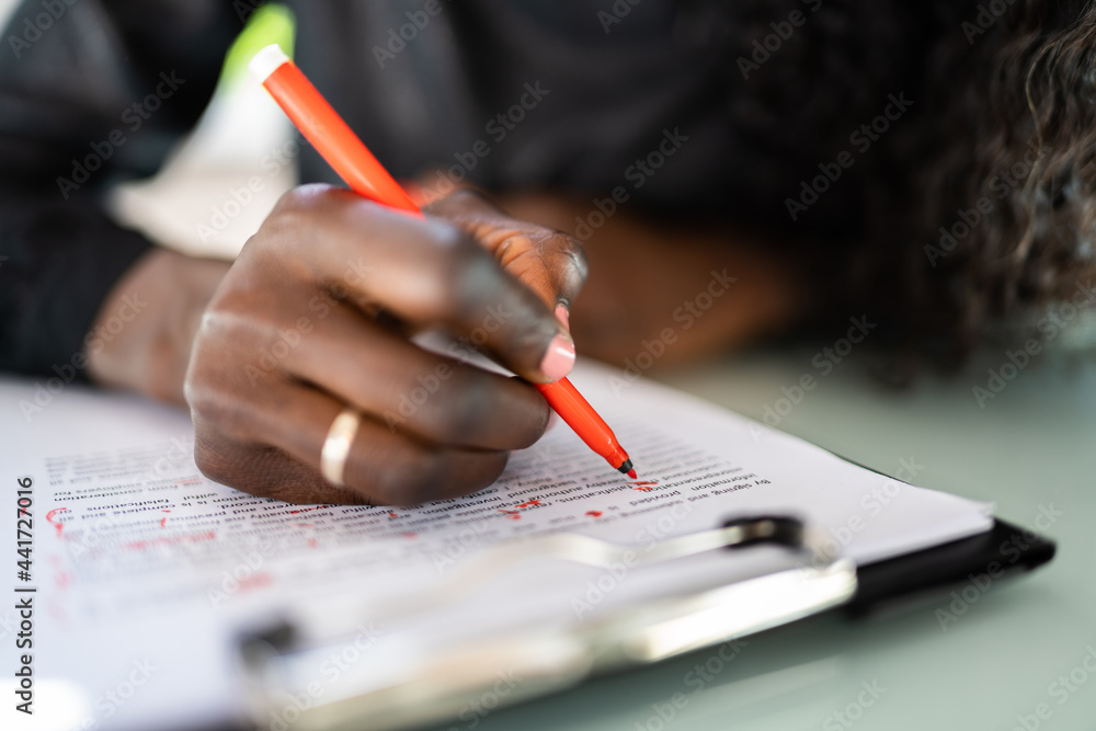 Poster script proofread and sentence grammar spell check