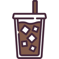iced coffee one color icon