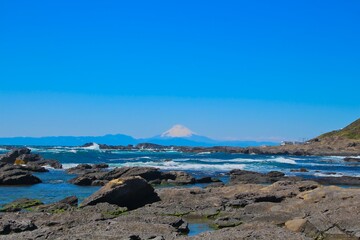 伊豆から見える富士山