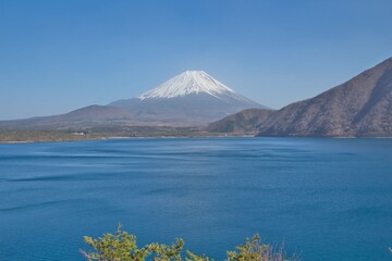 湖と富士山