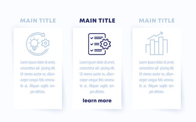 Fototapeta premium Business infographics template with line icons, vector