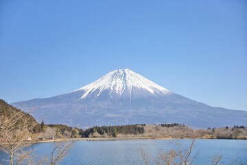 湖と富士山