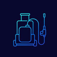 pressure washer and cleaning line icon