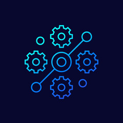 streamline process line icon for web