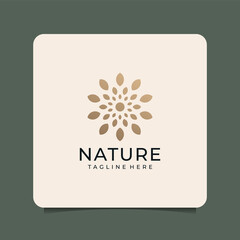 Nature feminine flower logo. Logo can be used for icon, brand, identity, business card, minimalist, floral, beauty, and business company