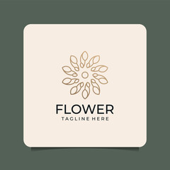 Beauty monogram flower logo design. Logo can be used for icon, brand, identity, and business company