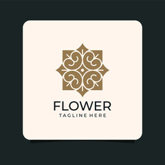 Inspirational flower logo vector design. Logo can be used for icon, brand, yoga, decoration, and spa