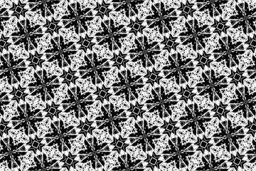 Ornament with elements of black and white colors.