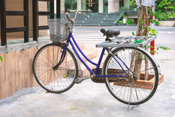 Old bicycle on the street