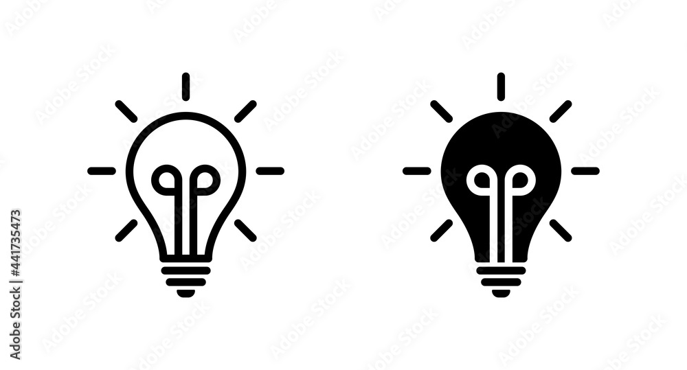 Poster light bulb icon vector for web, computer and mobile apps