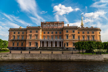Fototapeta na wymiar Russia. Saint-Petersburg. June 5, 2021. Mikhailovsky, also known as the Engineering Castle , is the former palace of Emperor Paul I in the center of St. Petersburg.