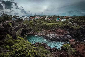 Bassin 18 view in Reunion Island - obrazy, fototapety, plakaty
