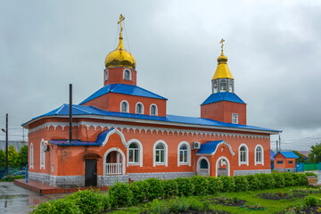 Fototapeta na wymiar Orthodox Church of Elijah the Prophet in the village of Krasnobrodsky
