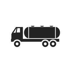 fuel truck icon. oil industry and fuel transportation symbol. isolated vector image