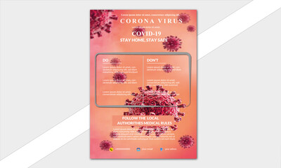 PrintCovid-19 Campaign Flyer Template