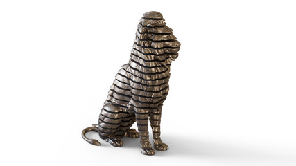 Sliced Lion Sculpture
