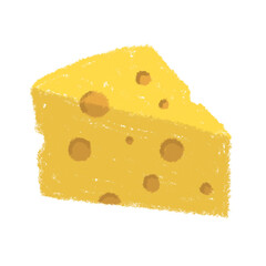 チーズ　乳製品　イラスト 手描き　素材
