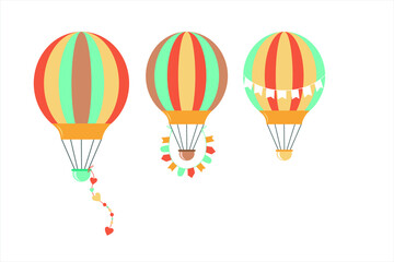 Naklejka premium Hot air balloon illustration