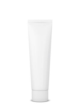 Blank cosmetic tube packaging mockup