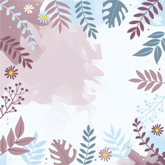 Fototapeta na wymiar abstract backgrounds. space for text. for posters, cover design templates, social media stories wallpapers with spring leaves and flowers.