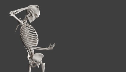 exciting skeleton model 3d render