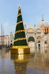 Weihnachtsbaum auf der Piazza di San Marco, Venedig
