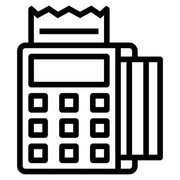 black pos terminal with credit cards clip art preview