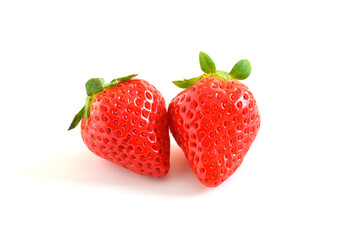 Strawberries on a white background　