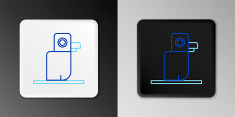 Line Pirate parrot icon isolated on grey background. Colorful outline concept. Vector