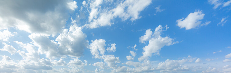clouds and sky,blue sky background with tiny clouds. panorama