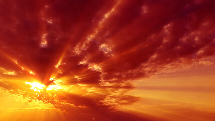 pretty colorful clouds sunset backdrop , abstract 3D illustration