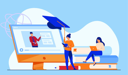 2d illustration Online Education concept
    