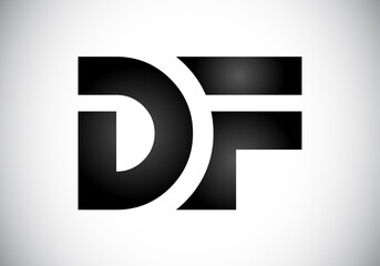 Initial DF Letter Logo With Creative Modern Business Typography Vector Template. Creative Abstract  Monogram Letter DF