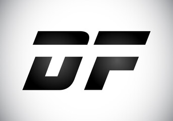 Initial DF Letter Logo With Creative Modern Business Typography Vector Template. Creative Abstract  Monogram Letter DF