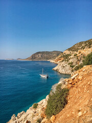 Scenic Mediterrian coastline landcape