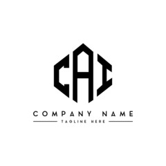 CAI letter logo design with polygon shape. CAI polygon logo monogram. CAI cube logo design. CAI hexagon vector logo template white and black colors. CAI monogram, CAI business and real estate logo. 