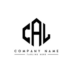 CAL letter logo design with polygon shape. CAL polygon logo monogram. CAL cube logo design. CAL hexagon vector logo template white and black colors. CAL monogram, CAL business and real estate logo. 