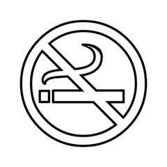 Smoking area icon flat design