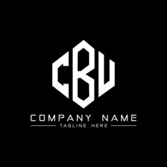 CBU letter logo design with polygon shape. CBU polygon logo monogram. CBU cube logo design. CBU hexagon vector logo template white and black colors. CBU monogram, CBU business and real estate logo. 