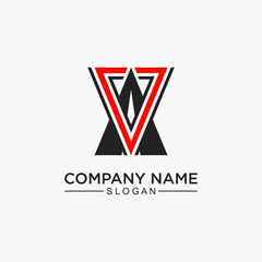 Letter A and v Logo. Abstract Vector Design, company, beauty, etc.