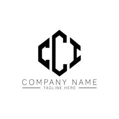 CCI letter logo design with polygon shape. CCI polygon logo monogram. CCI cube logo design. CCI hexagon vector logo template white and black colors. CCI monogram, CCI business and real estate logo. 