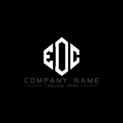 EDC letter logo design with polygon shape. EDC polygon logo monogram. EDC cube logo design. EDC hexagon vector logo template white and black colors. EDC monogram, EDC business and real estate logo. 